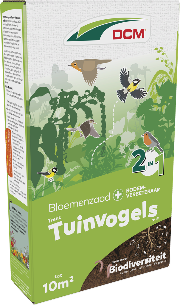 DCM Semences de fleurs OISEAUX AU JARDIN conditionneur de sol - 10 m²