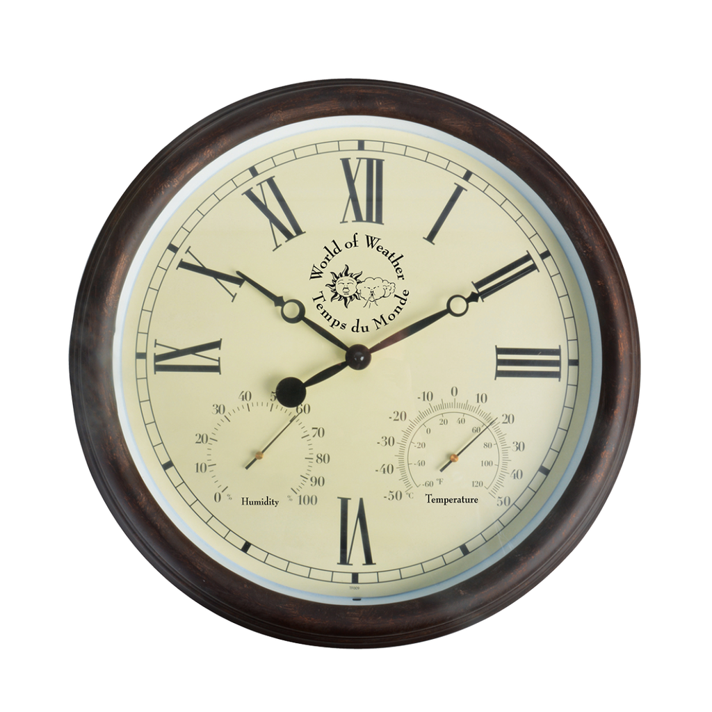 Horloge d'extérieur en plastique à chiffres romains - ca 35 cm