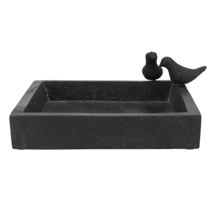 VOGELBAD TERRAZZO VIERKANT ca. 32x32 cm
