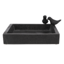 Vierkant terrazzo vogelbad