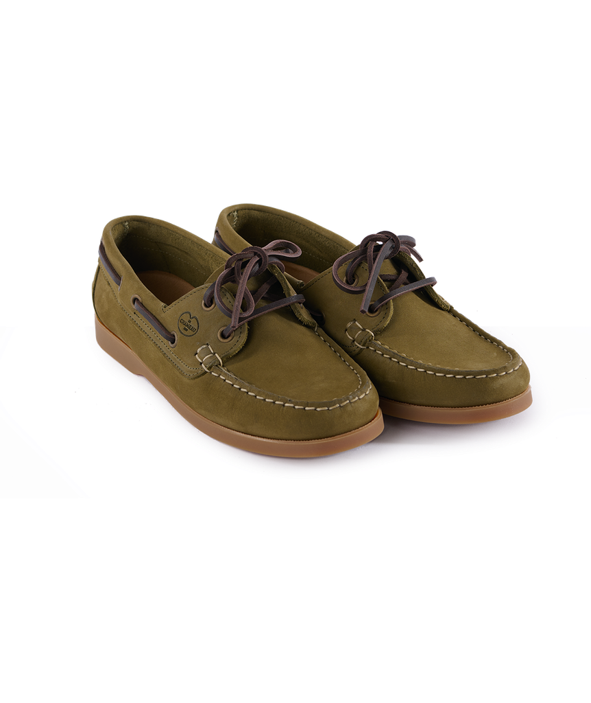 GALION NUBUCK FEMME - VERT CHAMEAU