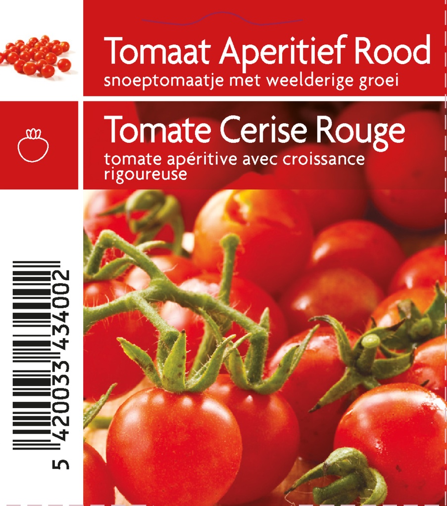 Aperitieftomaat rood Supersweet F1 - 1 plantje