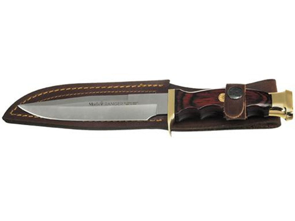 Jachtmes, Muela, RANGER-14R,RVS/Pakkahout, leren etui