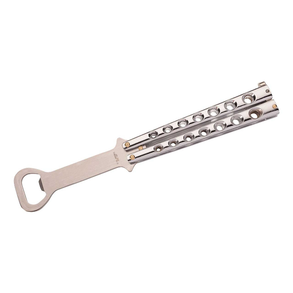 Flesopener, Herbertz, Butterfly, zilver, RVS