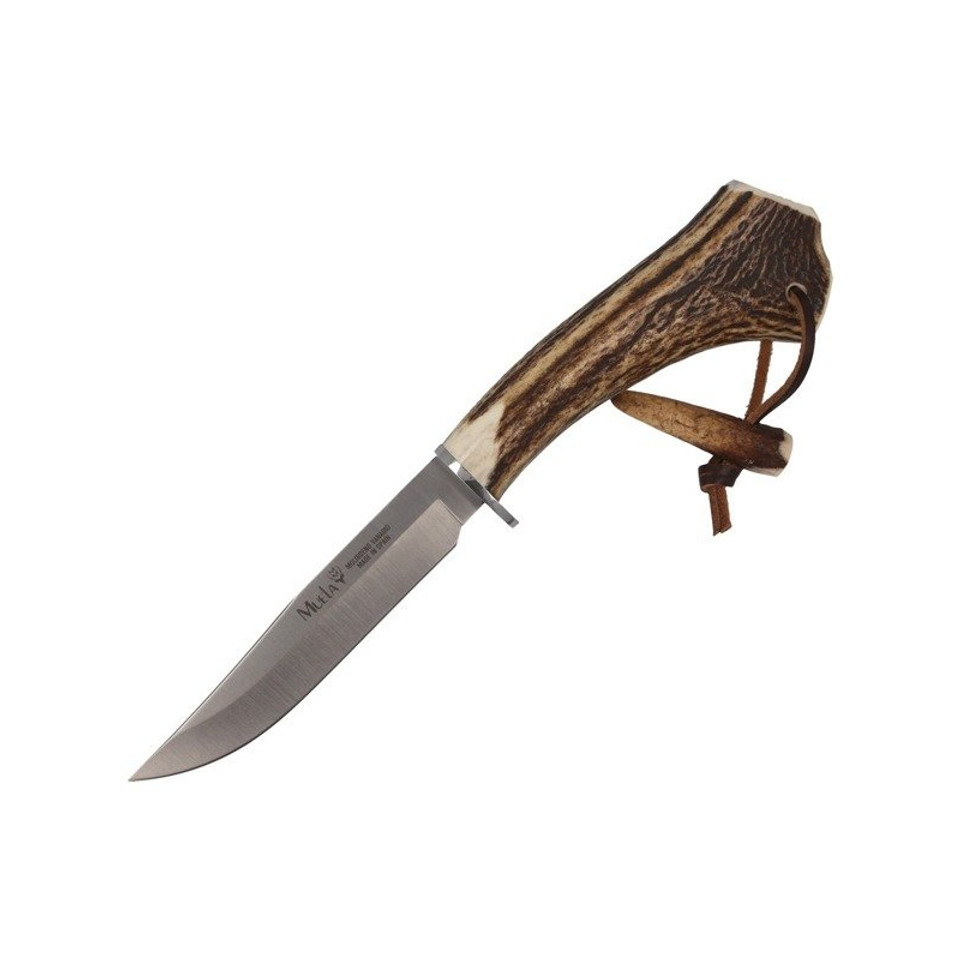 Jachtmes, Muela, Gred13H ,rvs/hertshoorn, etui leer