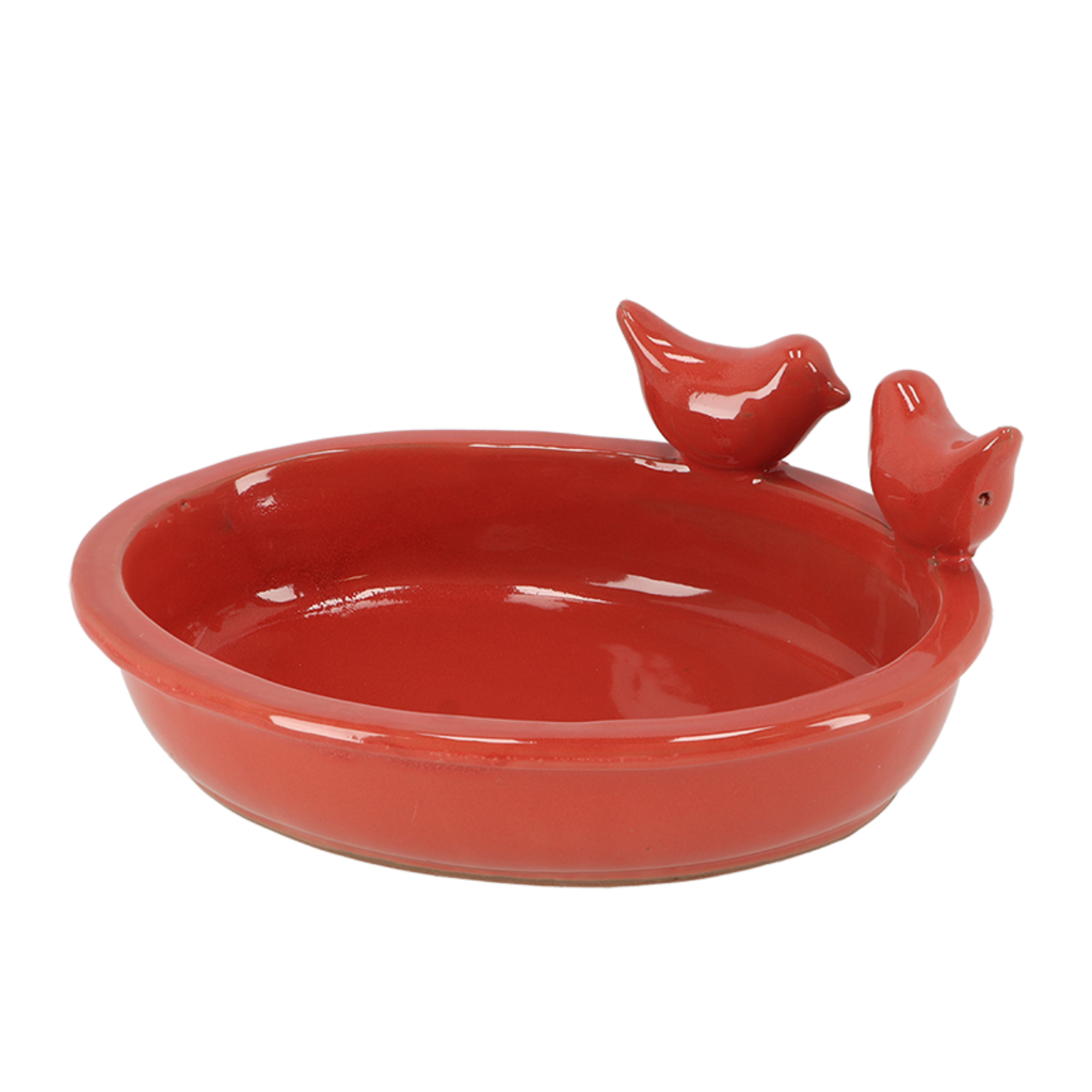 Vogelbad ovaal - Terracotta