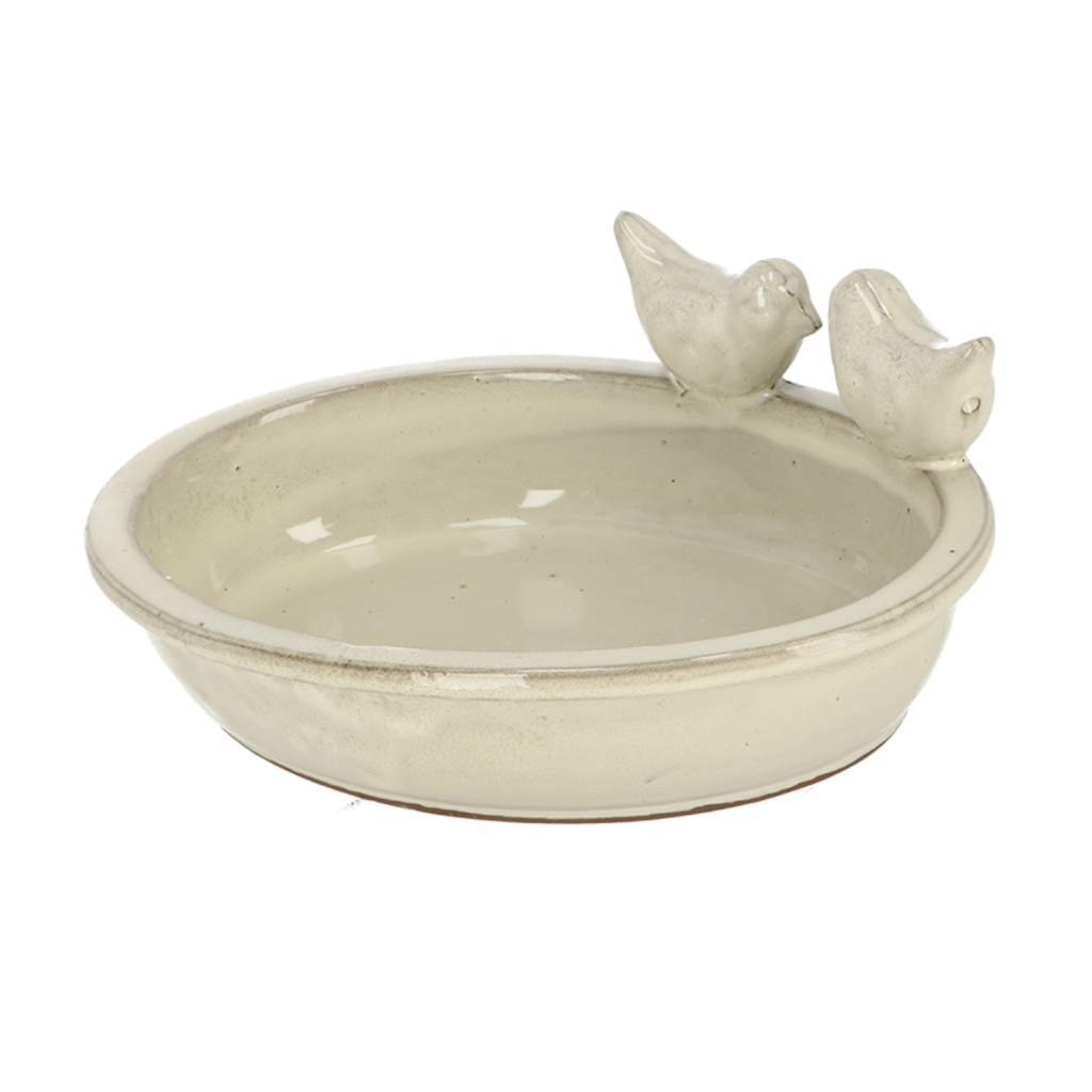 Vogelbad ovaal - Wit