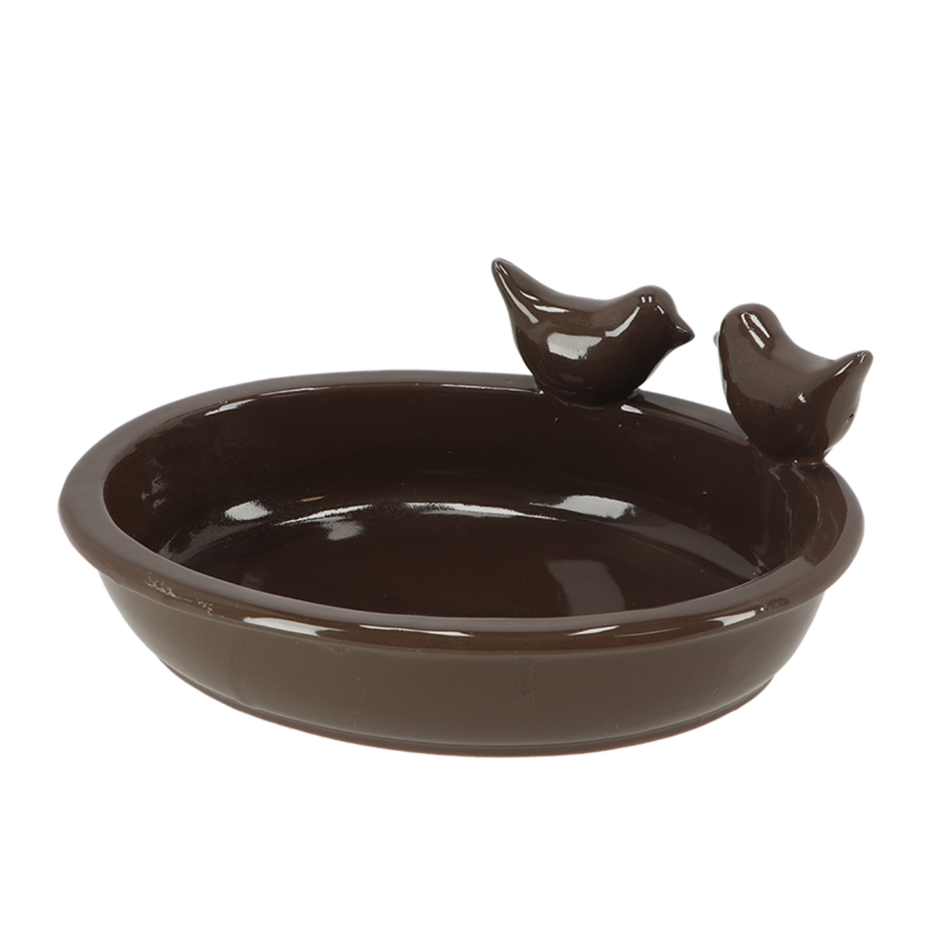 Vogelbad ovaal - Taupe