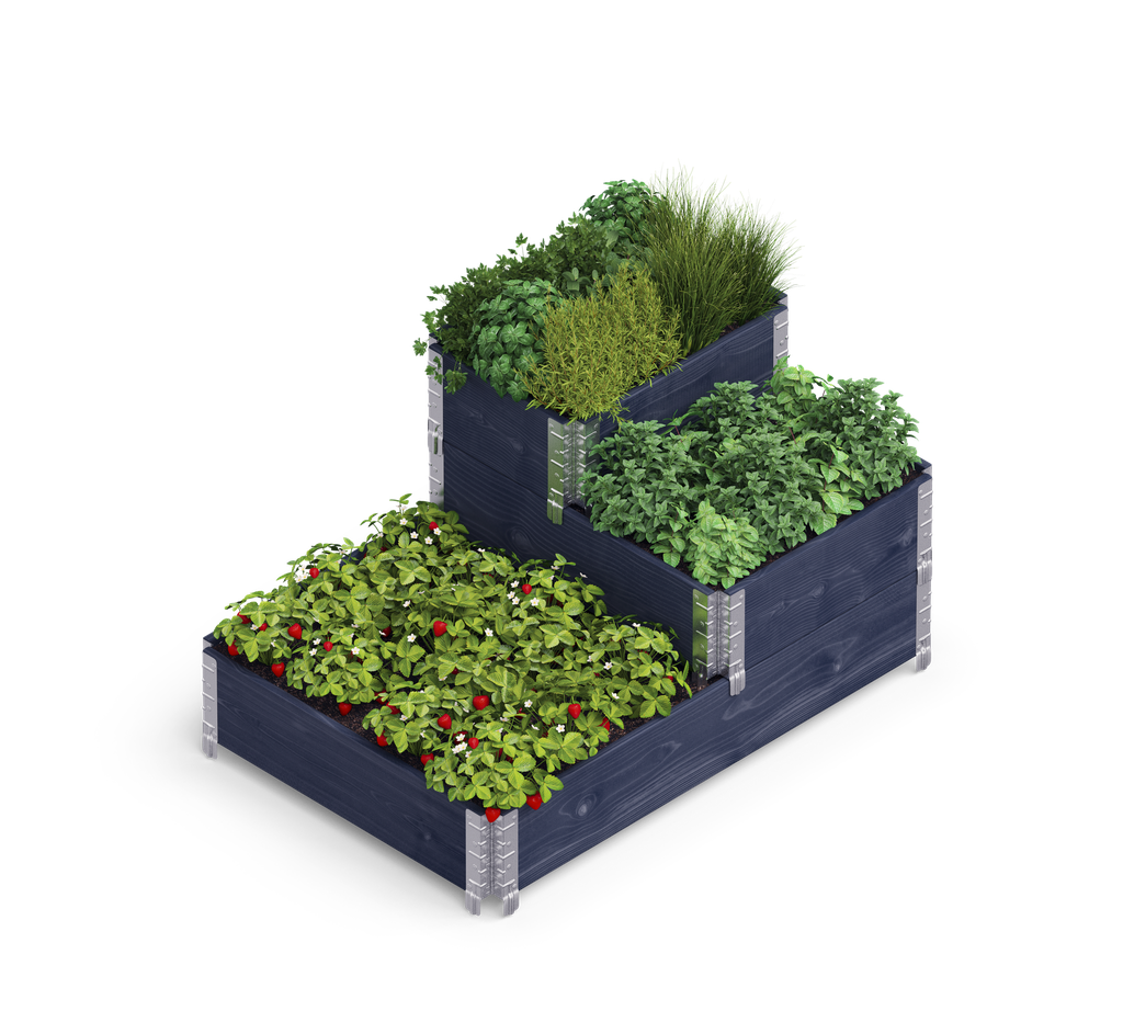 Moestuinbak in trapvorm