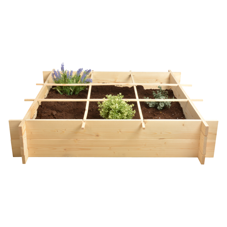 Houten vierkante meter tuin