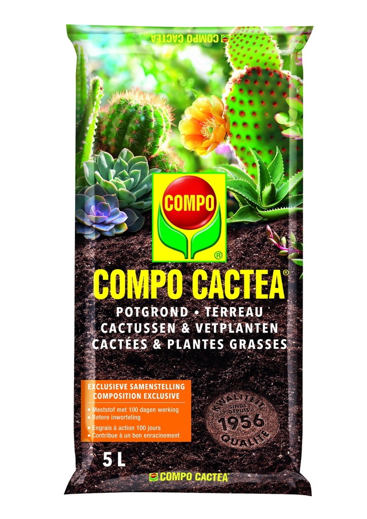 COMPO SANA Potgrond Cactussen & Vetplanten - 5L