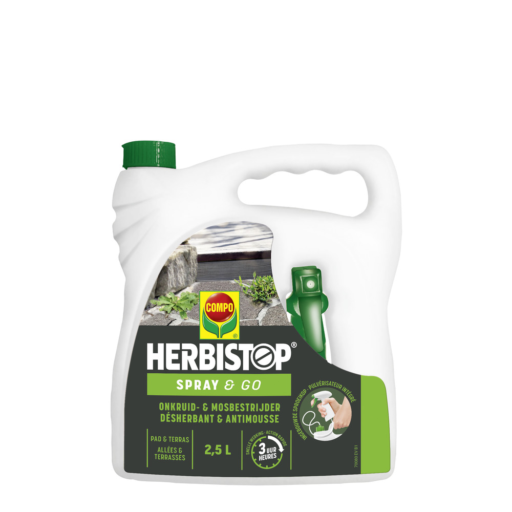 COMPO HERBISTOP Onkruid- en Mosbestrijding - Spray & Go - 2.5l