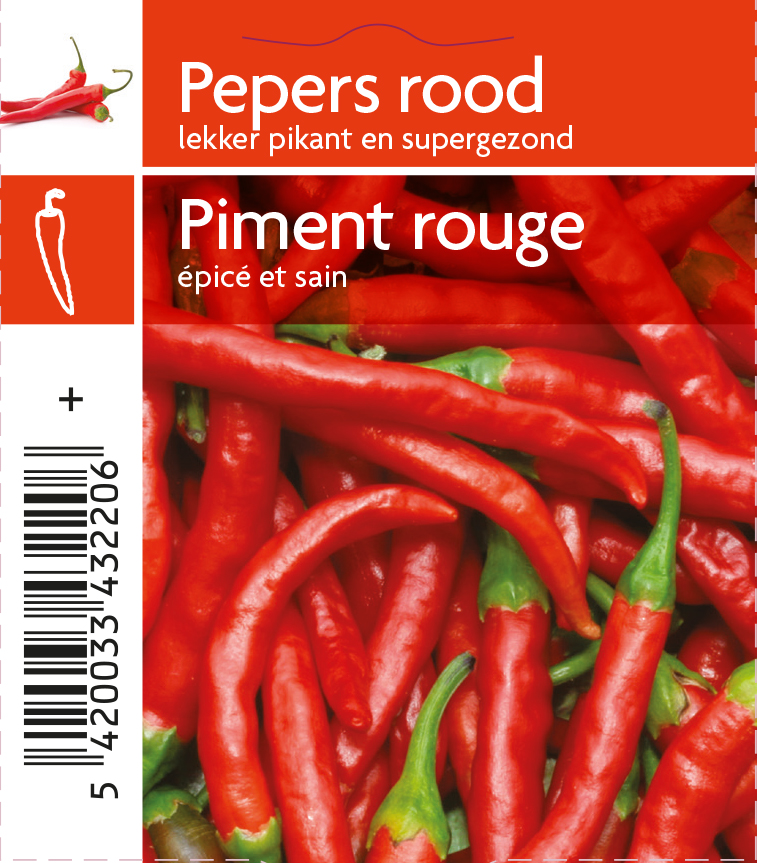 Pepers rood Cayenne - 1 Plantje