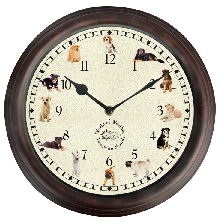 Klok met hondengeluiden
