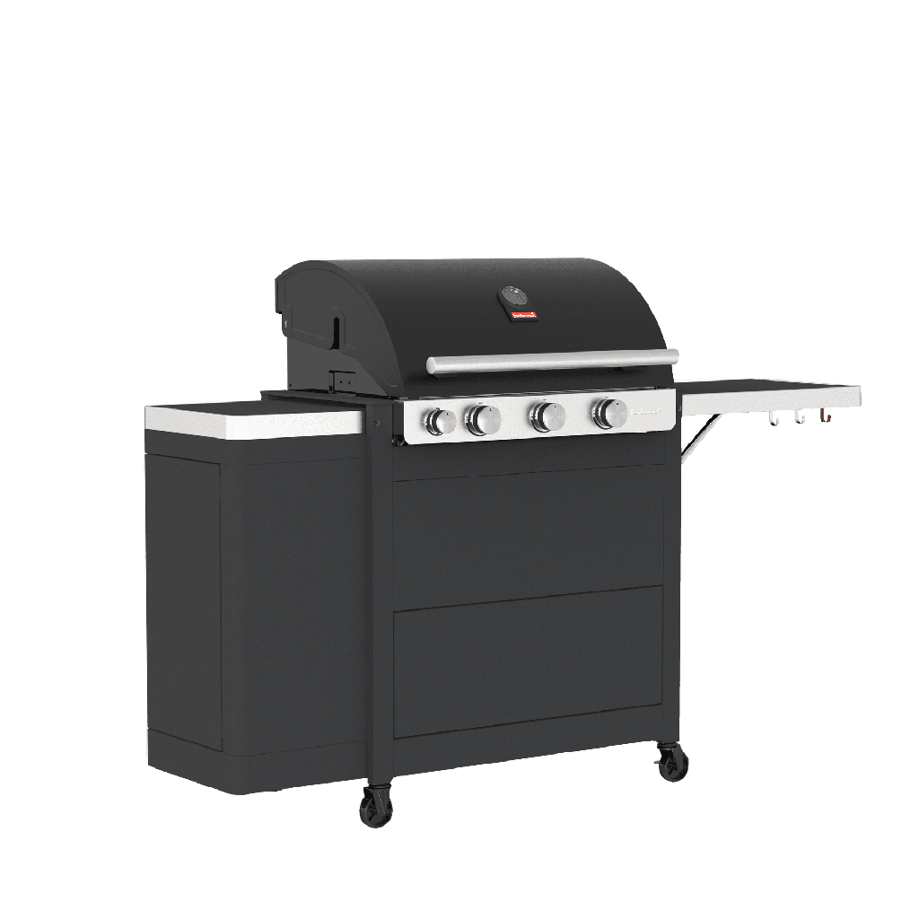 Barbecook Stella 3221 gasbarbeque zwart met lades 174x59x119cm