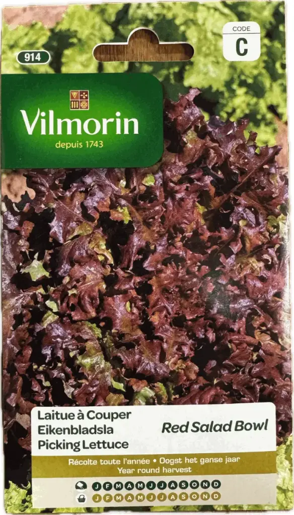 Eikenbladsla RED SALAD BOWL - ca 4g