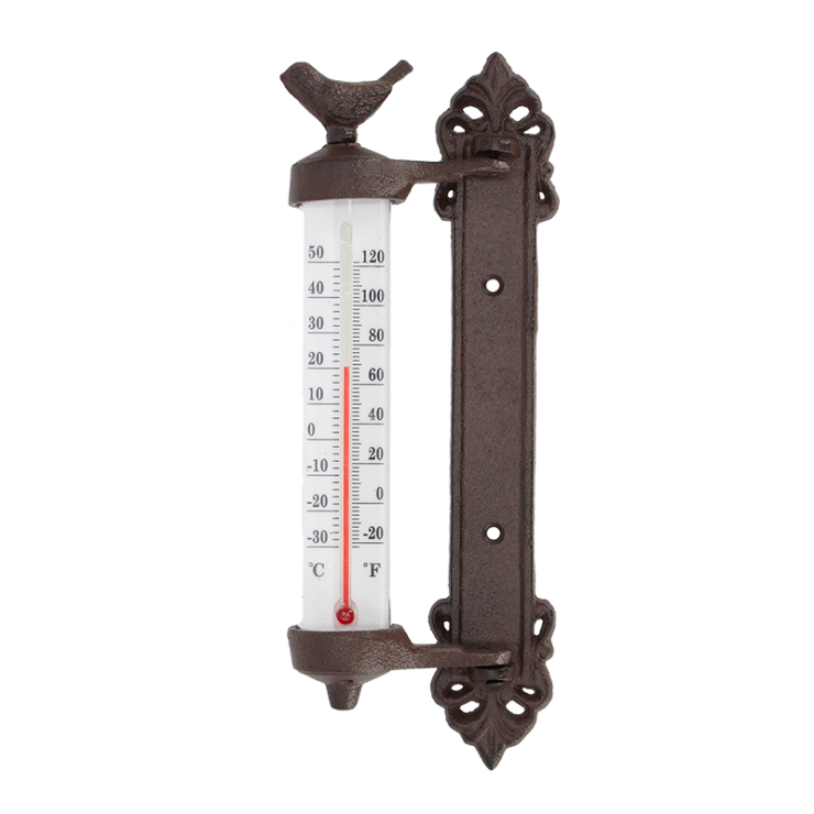 Wandthermometer in gietijzer 