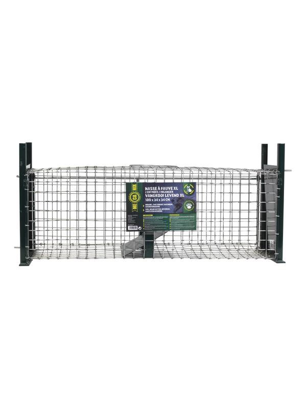Vangkooi met 2 ingangen - 100X34X34