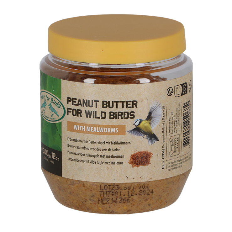 PEANUTBUTTER for birds met meelwormen - ca. 340 gr