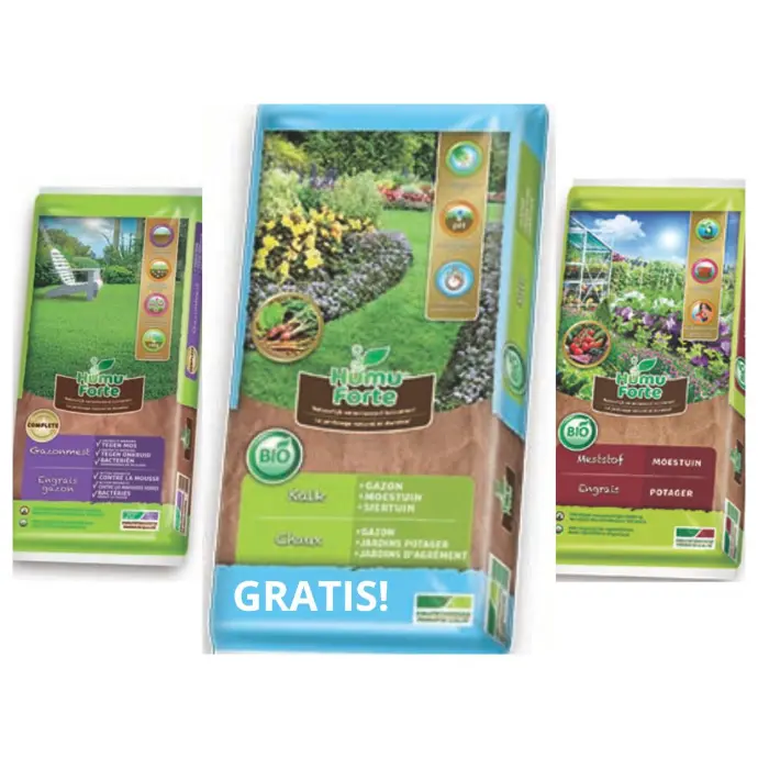 Actie Humu Forte - 20KG Moestuin+ gratis 10KG zeewierkalk