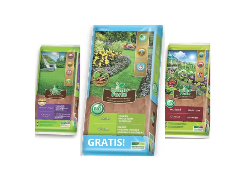 Actie Humu Forte - 20KG Gazon +1x gratis 10KG zeewierkalk