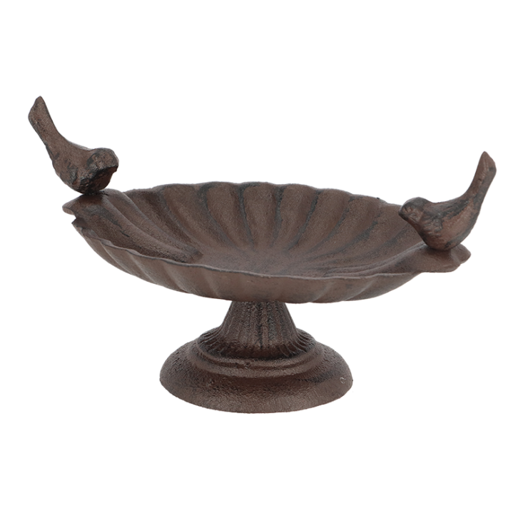 VOGELBAD OP VOET Gietijzer ca. 20x14x10 cm