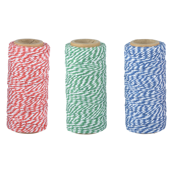 Bindtouw rood/blauw of groen - ca. 55m