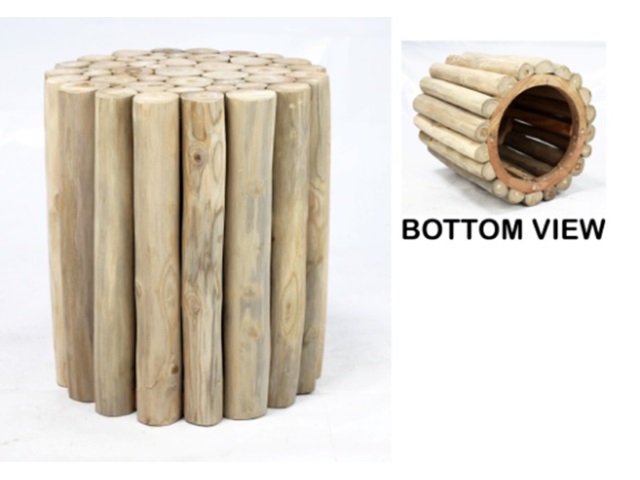 BIJZETTAFEL Teak Naturel 36x40 cm