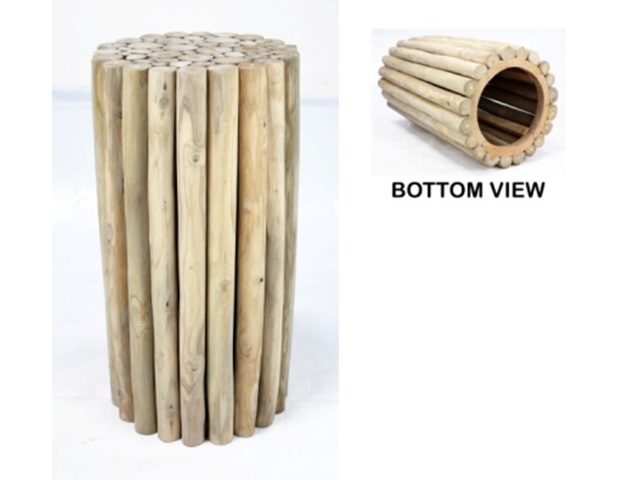 BIJZETTAFEL Teak Naturel 36x70 cm