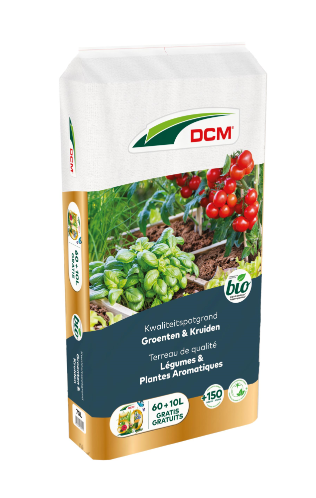 DCM - Potgrond Groenten en kruiden 60+10