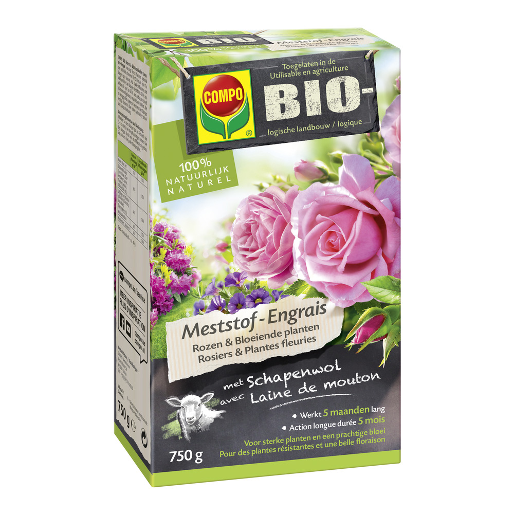 COMPO Bio Meststof Rozen & Bloeiende Planten - 3,5kg