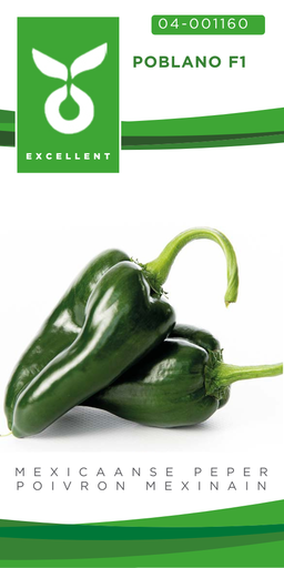 [04-001160] Mexicaanse peper POBLANO F1 - ca 10 z