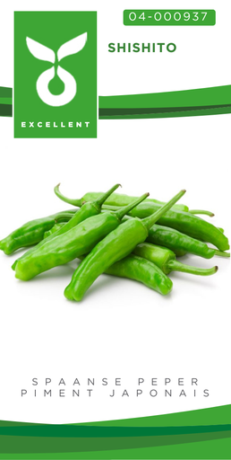 [04-000937] Japanse peper SHISHITO - ca 10 z