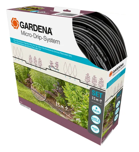 [GAR-13010-20] Gardena Micro-Drip-Bewatering gewassen/plantenrijen Set (15 m) 