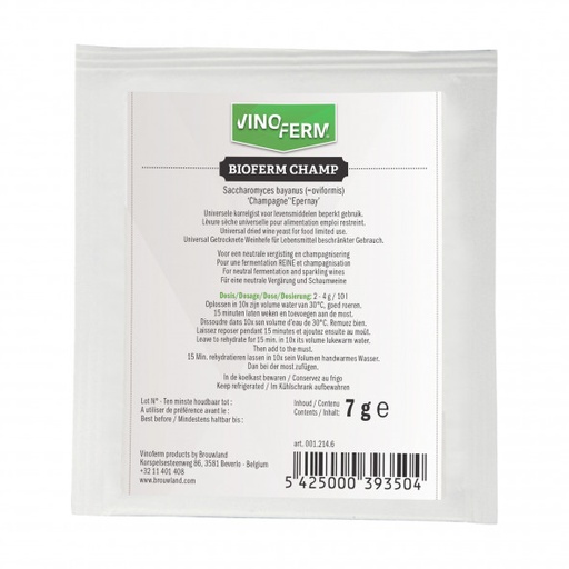 [BRO-13991] Zelf wijn maken - Gist Bioferm Champ - 7g
