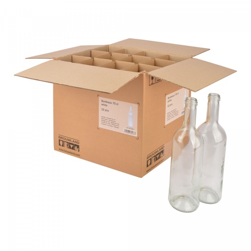 [BRO-0174847] WIJNFLES BORDEAUX 75 CL,WIT,12 STUKS