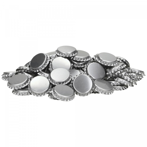 [BROU-012.256.4] Kroonkurken 26 mm Zilver - 100 st