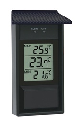 [12-007508] Elektronische min-max thermometer - 132 x 80 mm - zwart