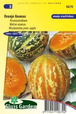 [01-000670] Ananasmeloen ORANJE ANANAS - ca 9 z