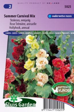 [01-005025] Althea rosea of stokroos SUMMER CARNIVAL mix - ca 50 z