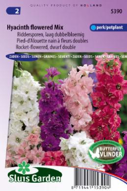 [01-005390] Ridderspoor HYACINTH FLOWERED MIX - ca 300 z