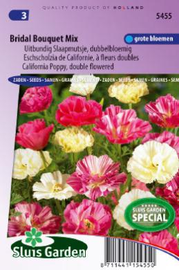 [01-005455] Eschscholzia californica of slaapmutsje BRIDAL BOUQUET mix - ca 200 z