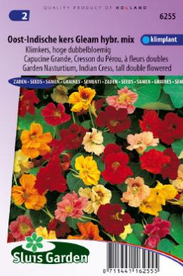 [01-006255] Tropaeolum majus OOST-INDISCHE KERS GLEAM HYBRIDS MIX HOOG DUBBELBLOEMIG - ca 32 z