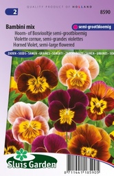 [01-008590] Viola cornuta hybrida BAMBINI mix - ca 110 s