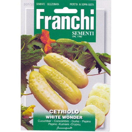 [02-880624] Concombre culture sous verre CETRIOLO WHITE WONDER - ca 5 g