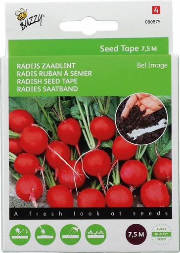[02-080875] Radis RUBANS DE GRAINES BEL IMAGE - ca 7,5 m