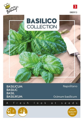 [02-080913] Basilicum slabladig Napolitano - ca 1,5 g