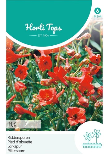 [02-014264] Delphinium nudicaule FOX - ca 25 z