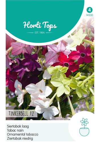 [02-014530] Nicotiana alata of Siertabak TINKERBELL F2 gemengd - ca 0,1 g