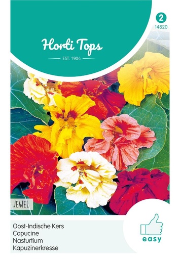 [02-014820] Tropaeolum majus nanum JEWEL dubbel mix - ca 3 g